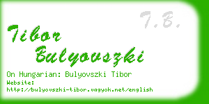 tibor bulyovszki business card